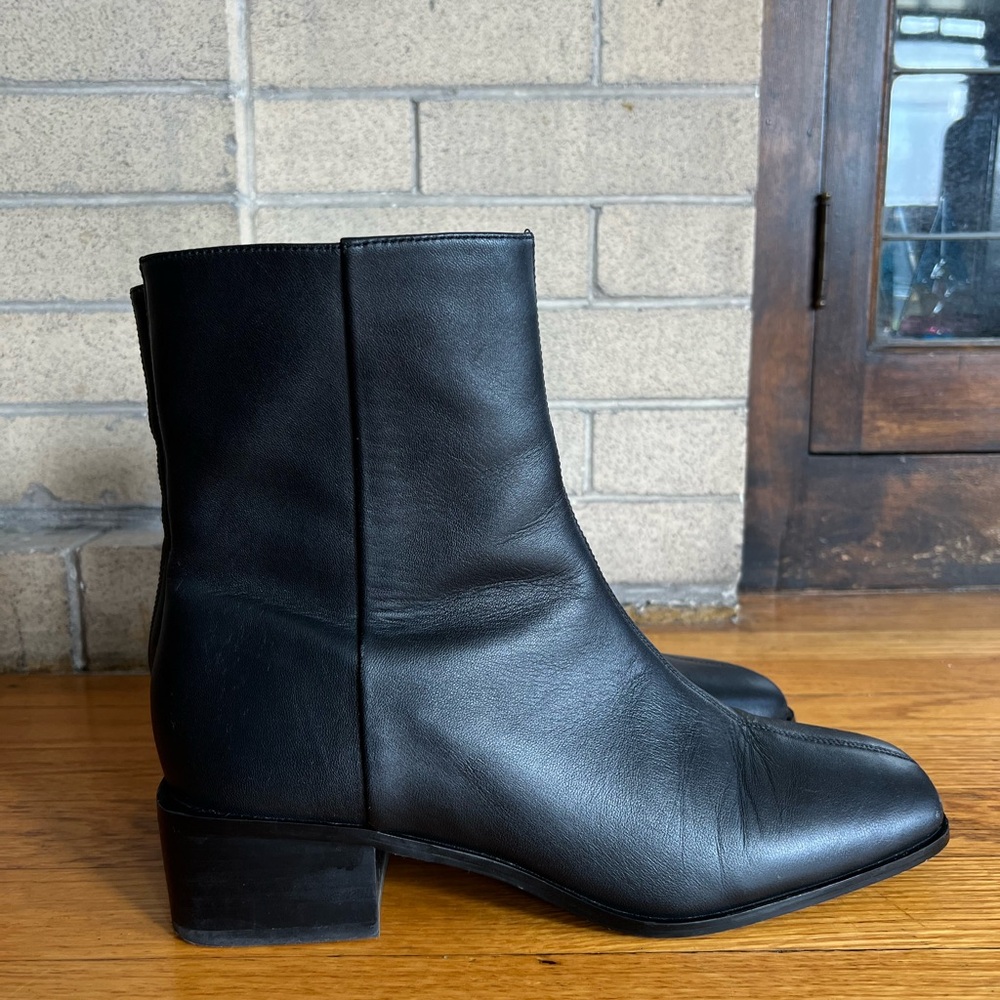 Marks & Spencer’s Black Leather Ankle Boots